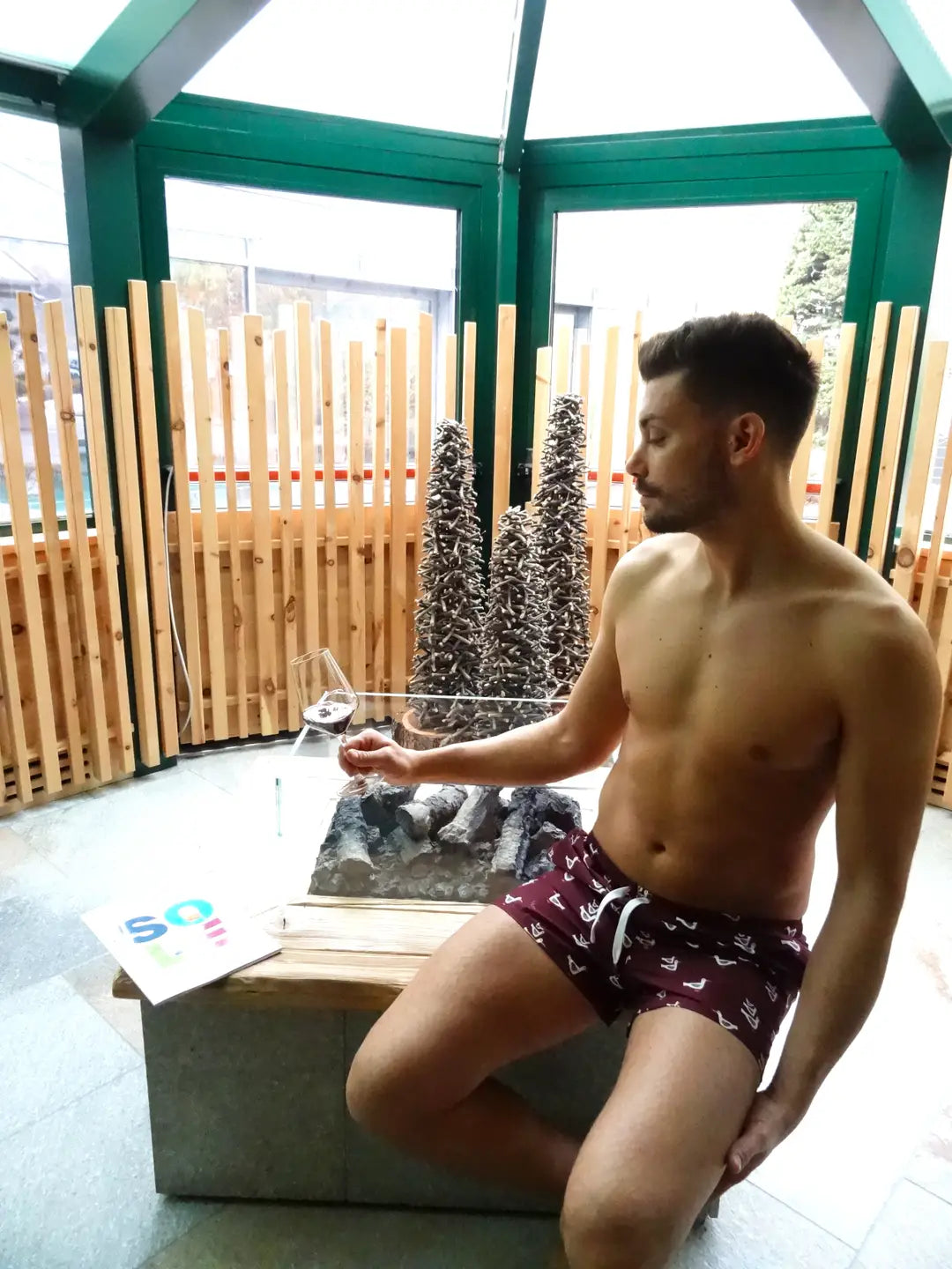 Monaco Swim Shorts – Seagull Bordeaux | Classic Fit & Exclusive Design