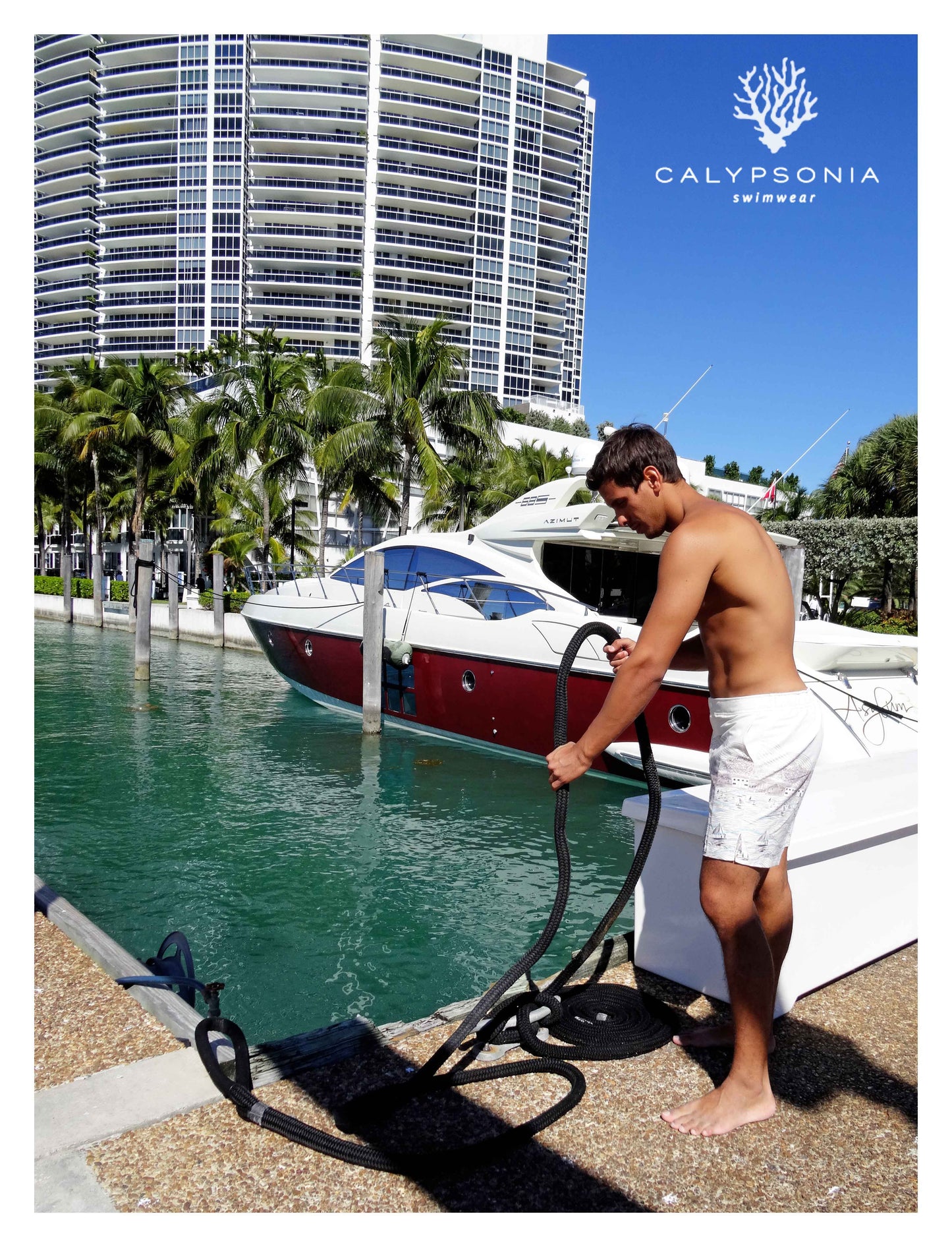 San Remo Swim Shorts – Hoi An Print | Tailored Fit & Nautical Charm