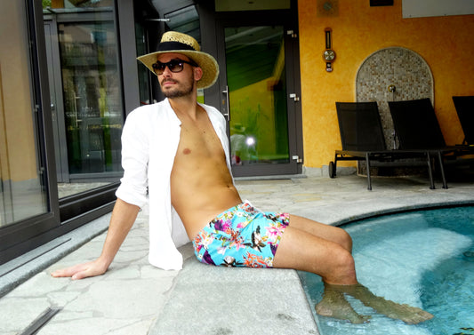 Monaco Swim Shorts – Exotic Turquoise | Classic Fit & Elastic Waistband