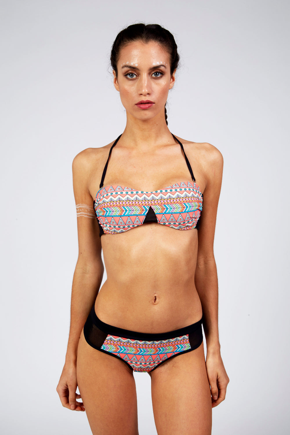 Beverly Bikini Set – Ethnic | Bandeau Top & Brazilian Cut Bottoms
